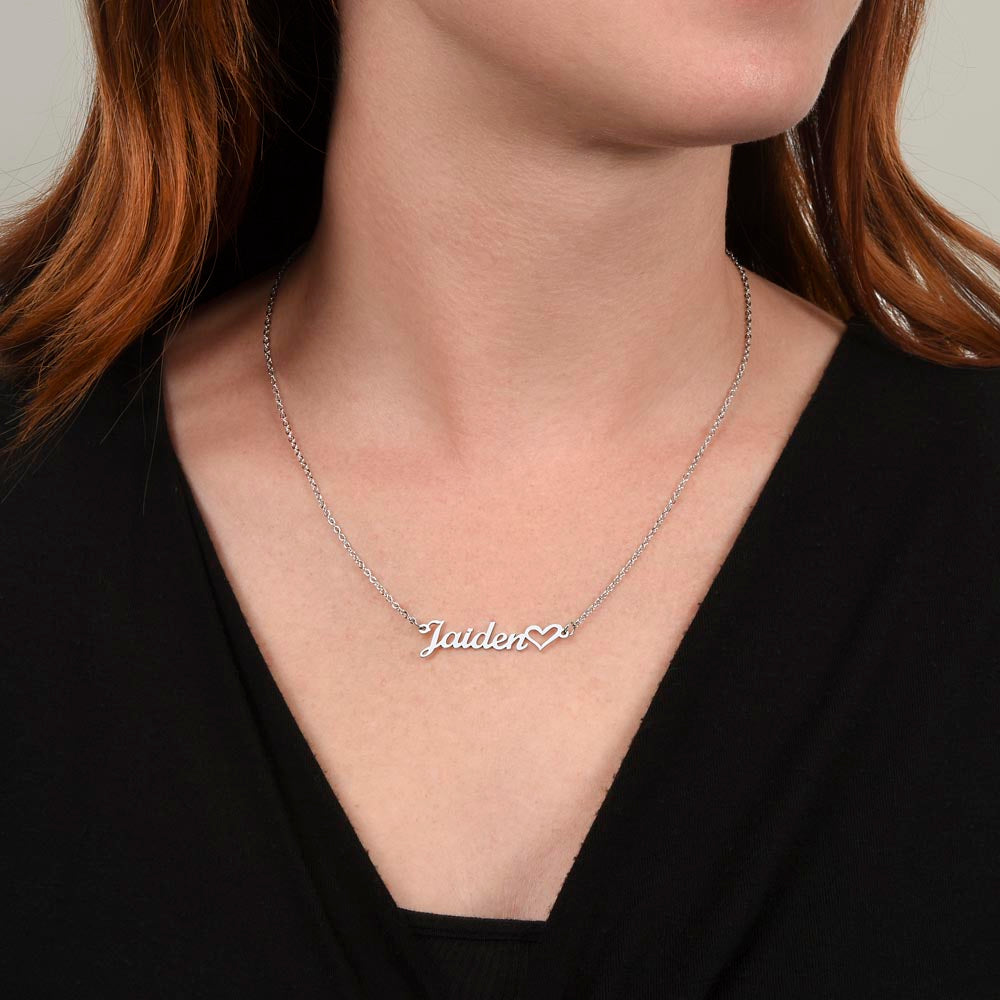 To My Dearest Mom | Personalized Custom Heart Name Necklace Keepsake