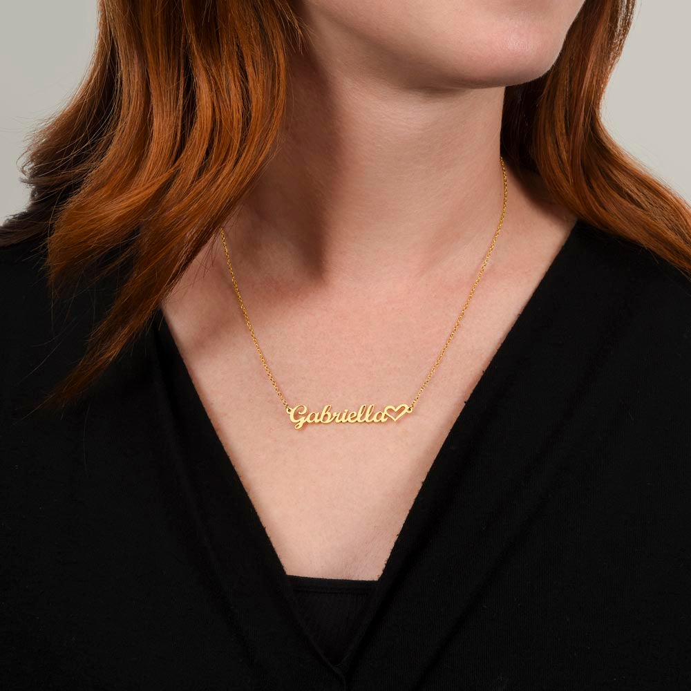 To My Wonderful Grandma | Heart Name Necklace | Gift for Grandma