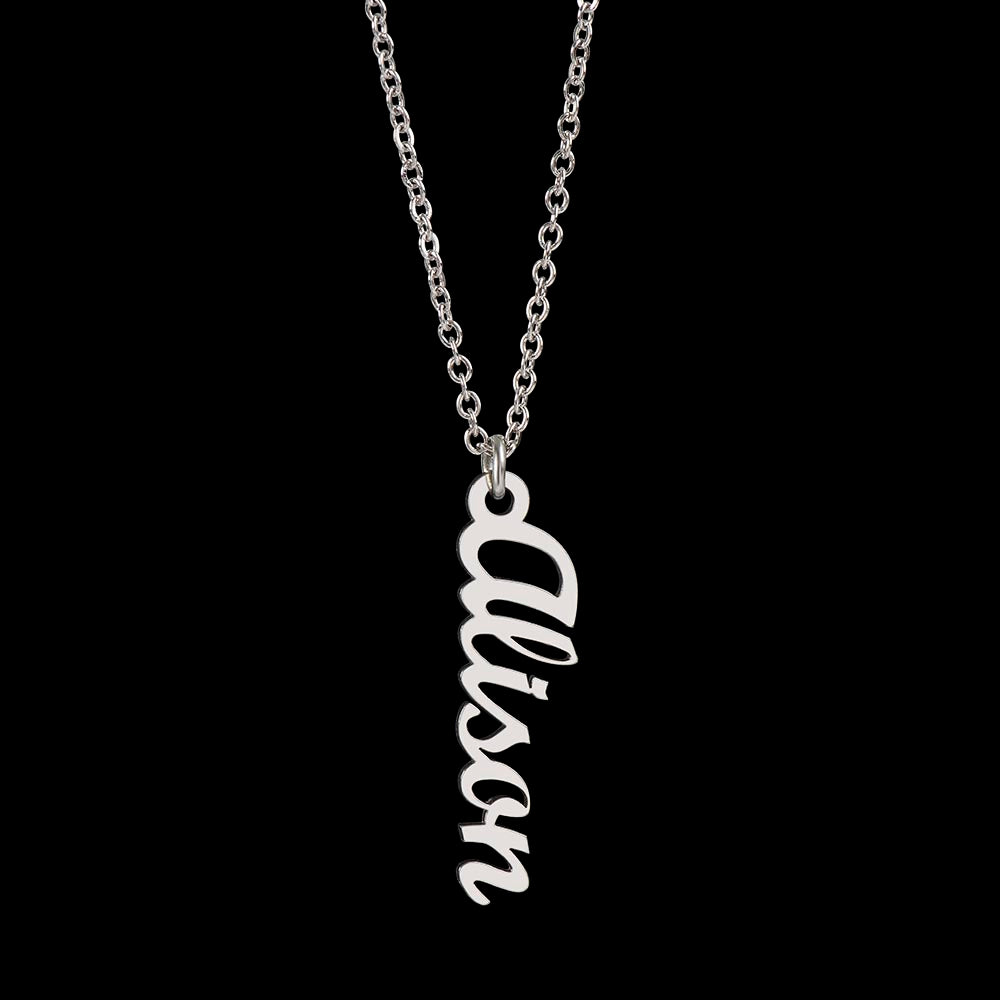 To My Mom | Vertical Name Necklace | Mother-Daughter Bond Necklace Gift from Daughter