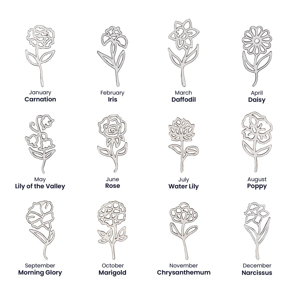 Flower Name Necklace for Dear Godmother | A Unique Floral Design to Celebrate Godmother Bond | Godmother Gift