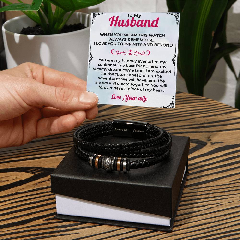 To My Husband | Infinite Bracelet Gift | Timeless Jewelry for Him | Gift from Wife to Husband