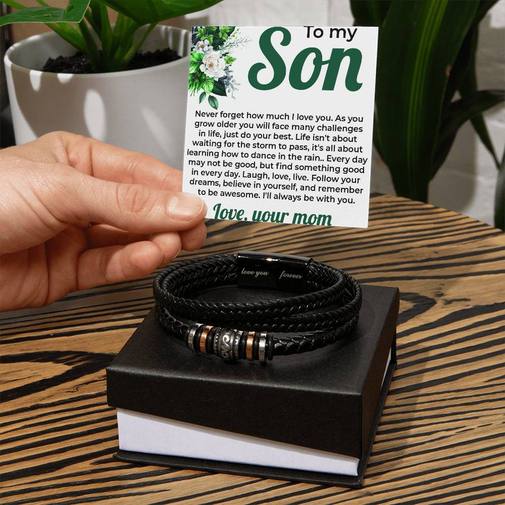 To My Lovely Boy | Infinite Love Bracelet Gift from Mom to Son | Perfect Gift For Any Occasion