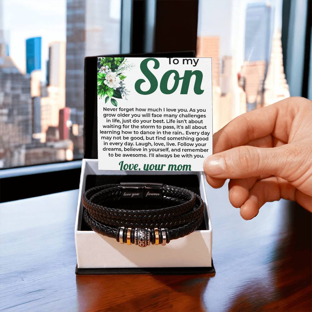 To My Lovely Boy | Infinite Love Bracelet Gift from Mom to Son | Perfect Gift For Any Occasion