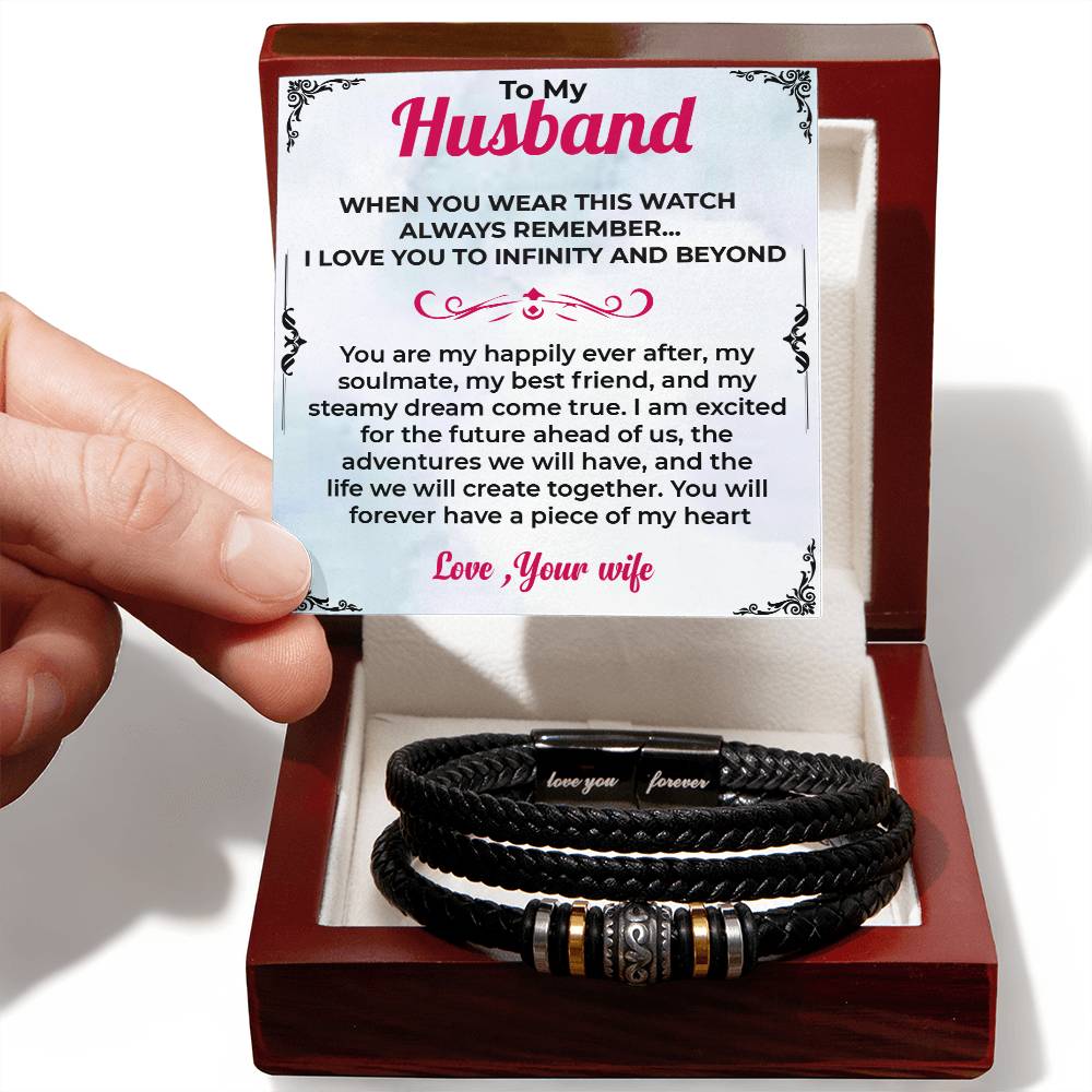 To My Husband | Infinite Bracelet Gift | Timeless Jewelry for Him | Gift from Wife to Husband