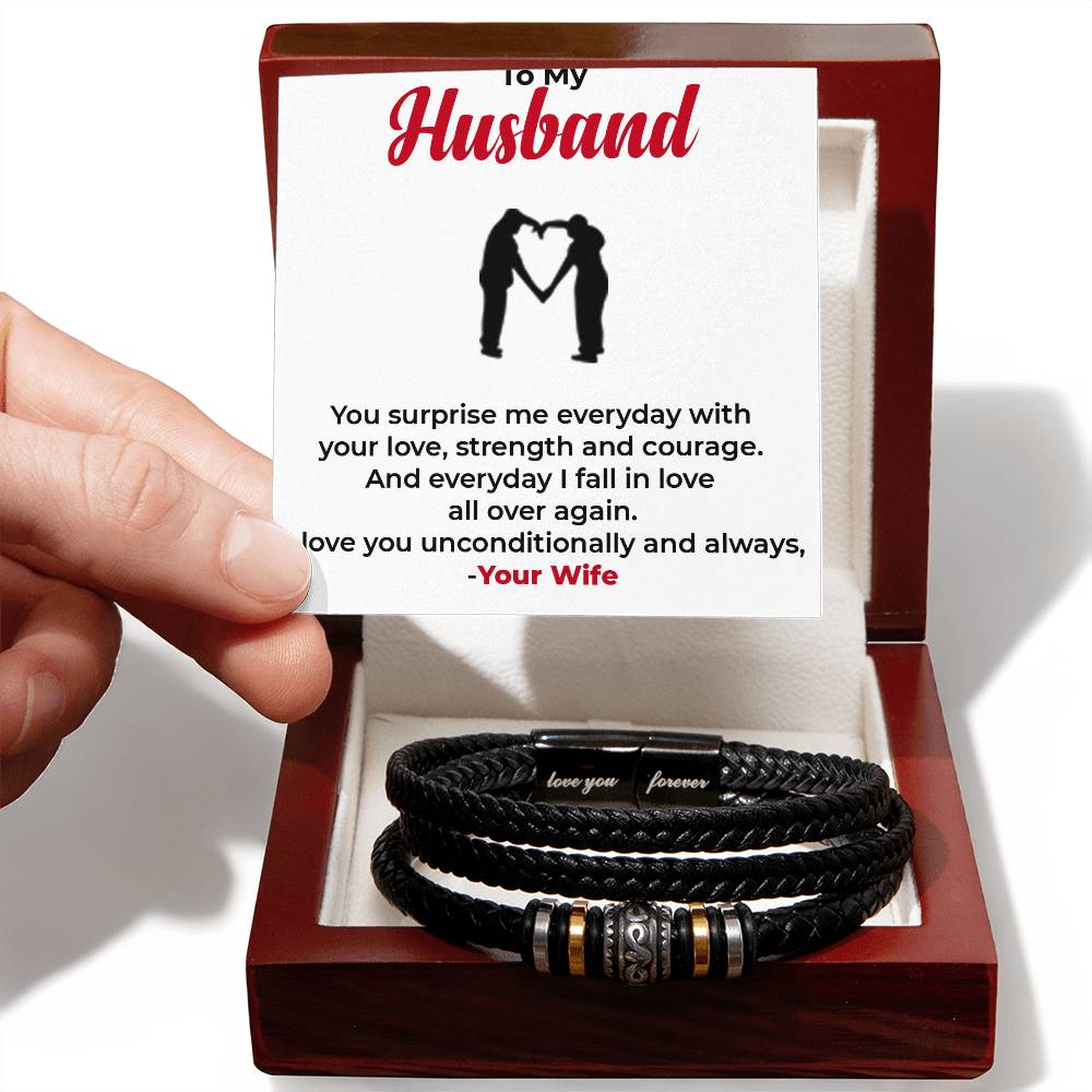 To My Husband, The Love of My Life | Infinite Bracelet | Unique Anniversary Gift | Gift from Wife to Husband