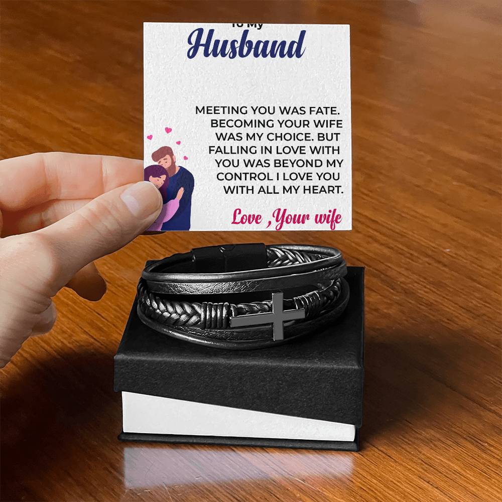 To My Awesome Husband | Cross Bracelet | Meaningful Christian Jewelry | Gift from Wife to Husband