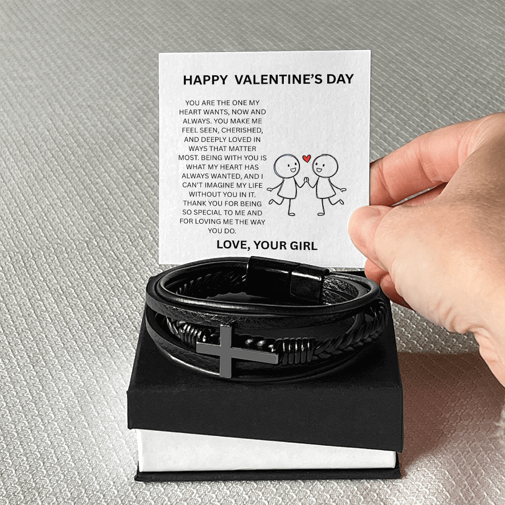 Men's Cross Bracelet – A Special Valentine's Gift for Boyfriend