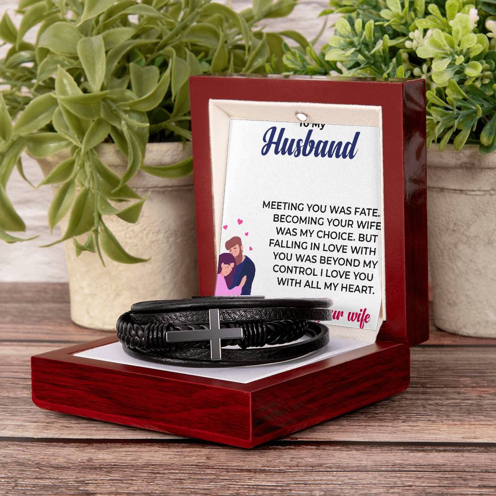 To My Awesome Husband | Cross Bracelet | Meaningful Christian Jewelry | Gift from Wife to Husband