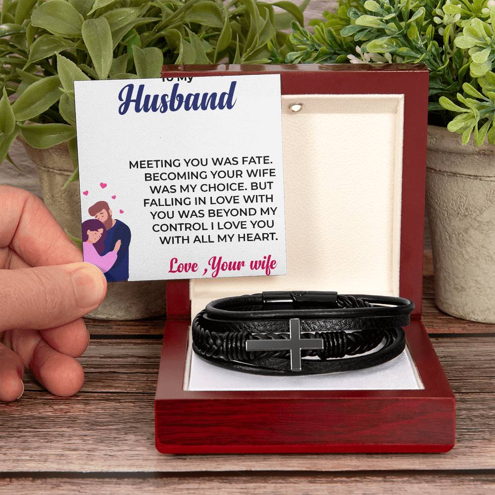 To My Awesome Husband | Cross Bracelet | Meaningful Christian Jewelry | Gift from Wife to Husband