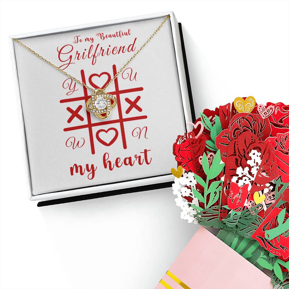 You Won My Heart- Romantic Valentine’s Jewelry for Girlfriend With Love Message Card