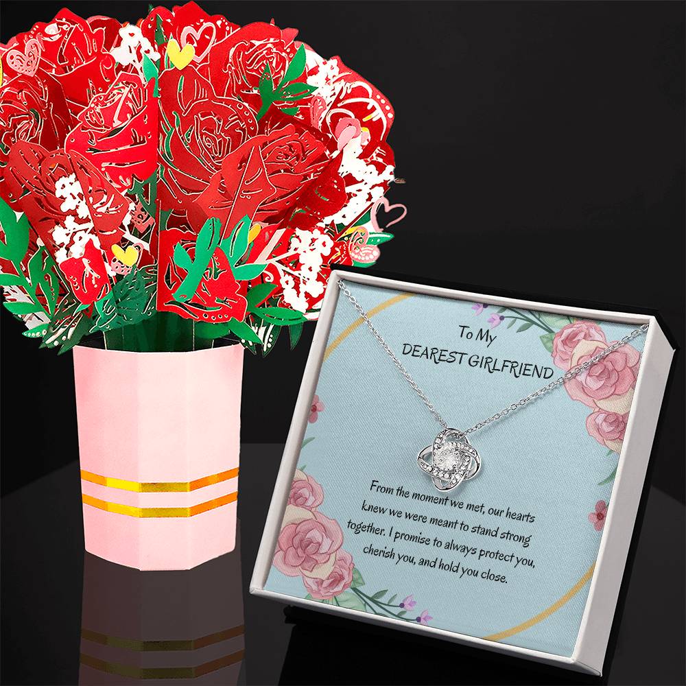 Love Knot Necklace + Flower Bouquet Bundle | Perfect Gift for Her - SOUVMOUR
