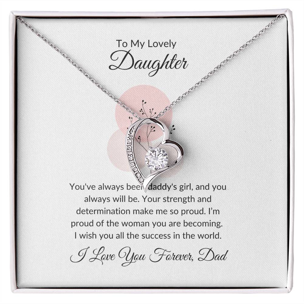 To My Lovely Daughter – Gorgeous Forever Love Necklace & Charming Flower Bouquet Gift