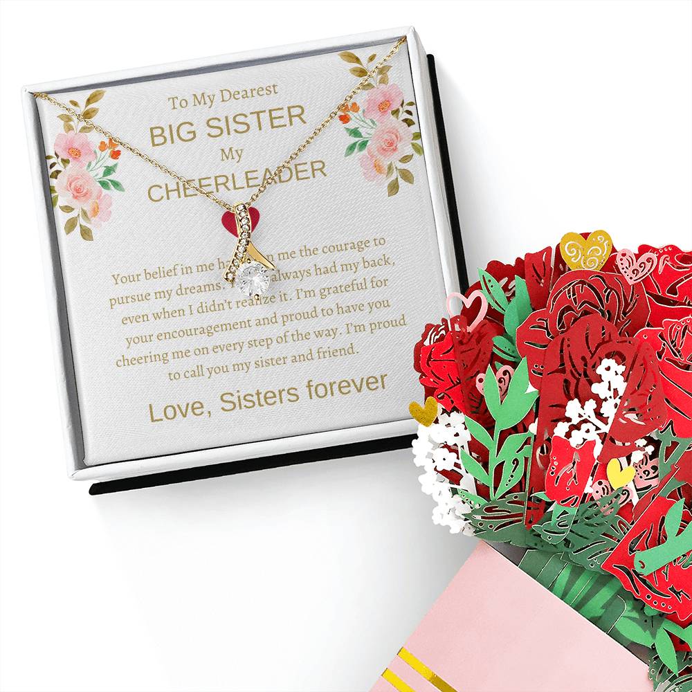 To My Dearest Big Sister Beauty Necklace & Flower Bouquet | A Precious Gift For Big Sister