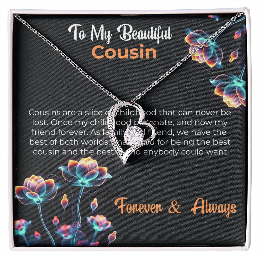 Cousin Necklace | To My Beautiful Cousin - Forever Love Necklace | Cousin Friendship Necklace