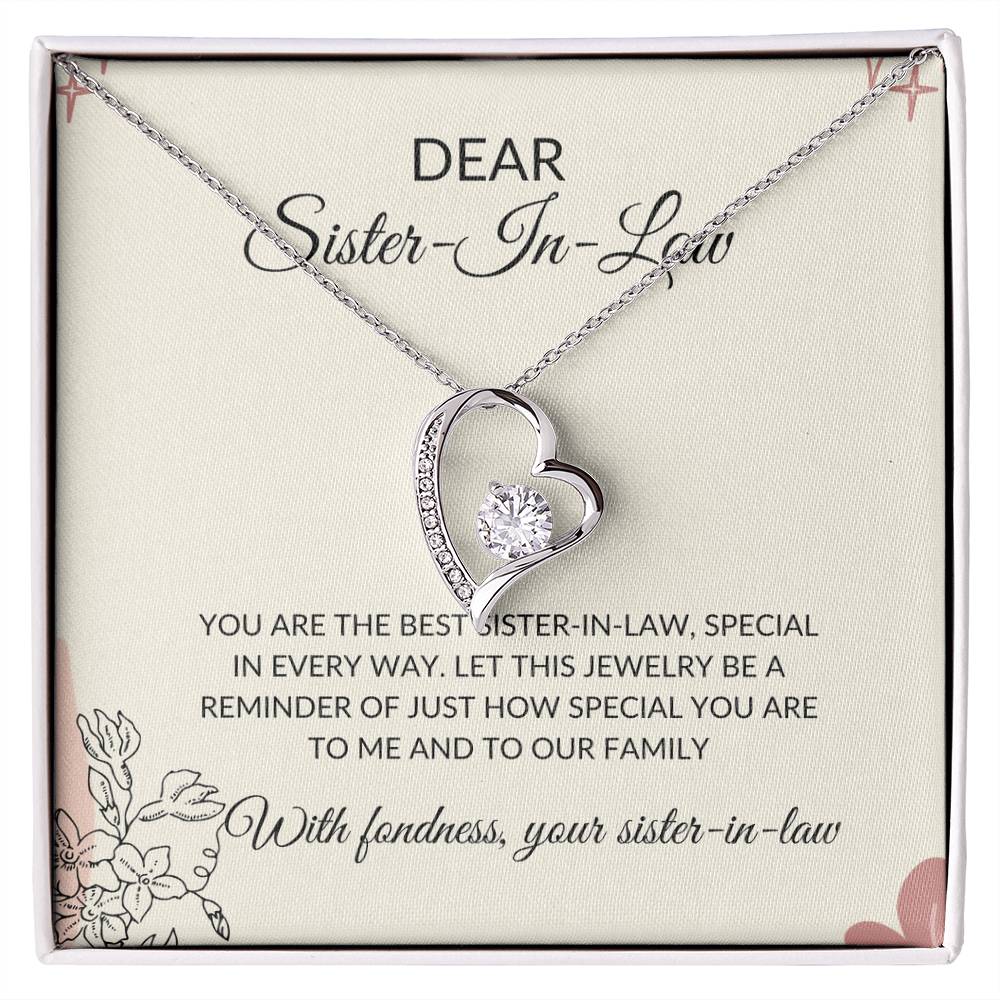 To My Dear Sister-in-law | Heartfelt Sister-in-Law Necklace | Sister-in-Law Jewelry Gift