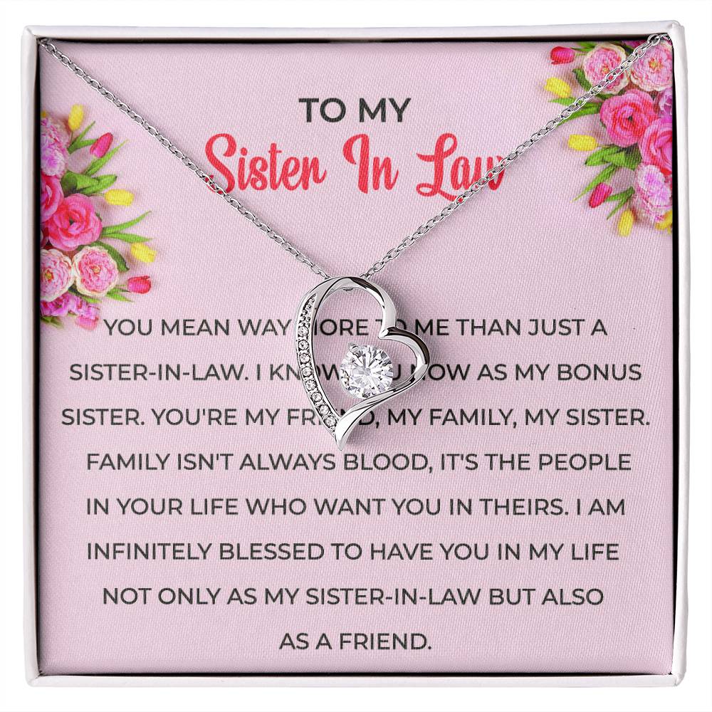 To My Sister-in-law | | Heartfelt Sister-in-Law Necklace | Sister-in-Law Jewelry Gift
