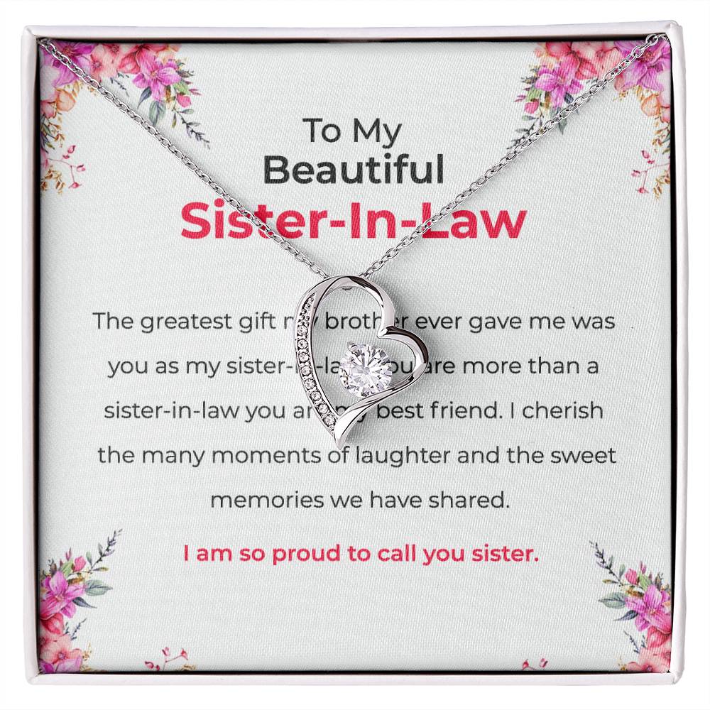 To My Beautiful Sister-in-law Necklace | | Sister-in-Law Necklace