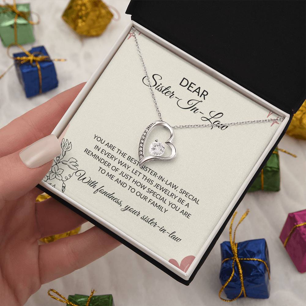 To My Dear Sister-in-law | Heartfelt Sister-in-Law Necklace | Sister-in-Law Jewelry Gift
