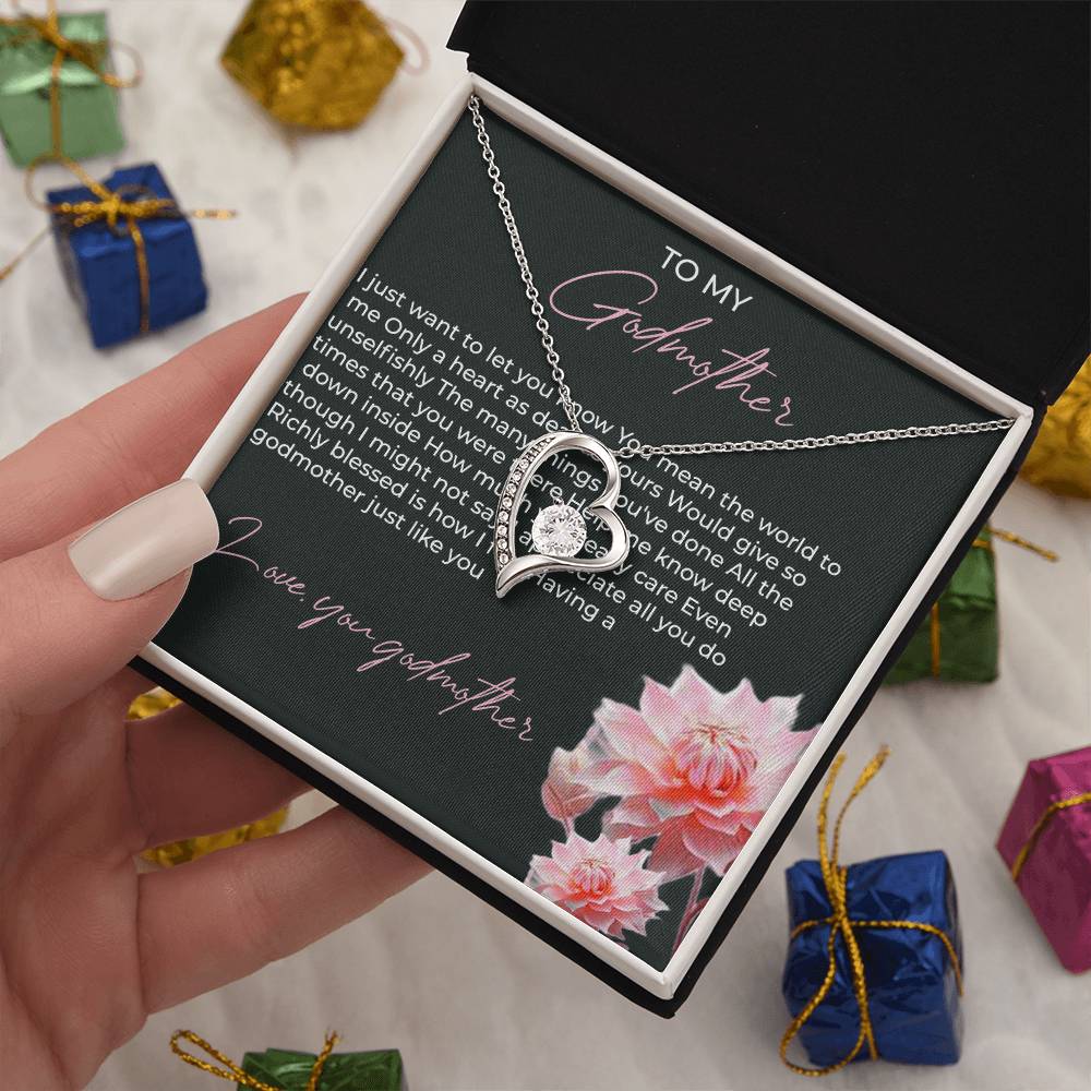 To My Godmother, Forever Love Pendant | Godmother Necklace (Necklace Only)