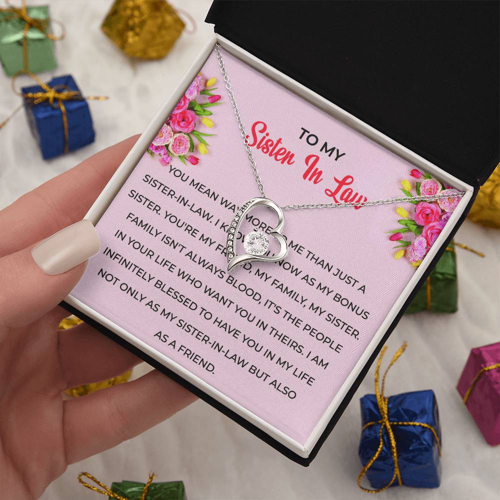 To My Sister-in-law | | Heartfelt Sister-in-Law Necklace | Sister-in-Law Jewelry Gift