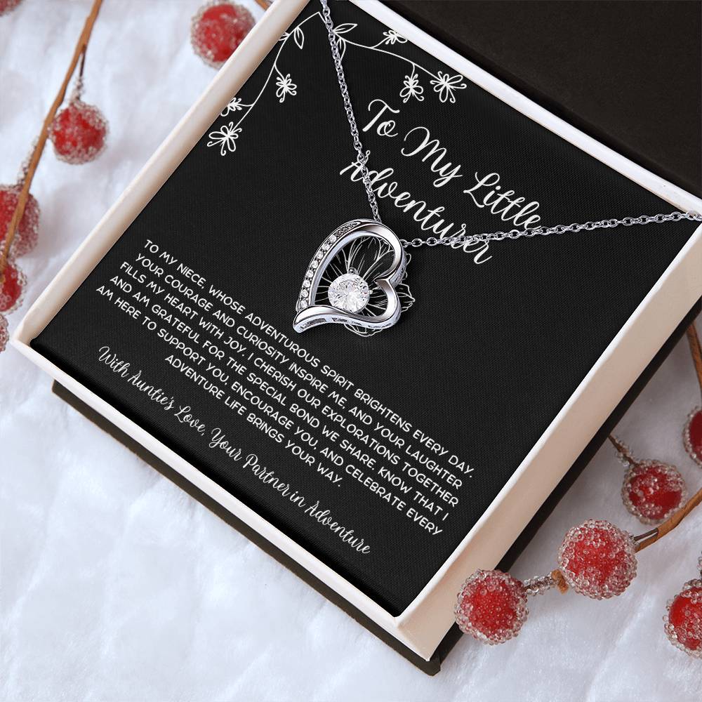 To My Little Adventurer - From Aunt to Niece Forever Love Necklace - SOUVMOUR