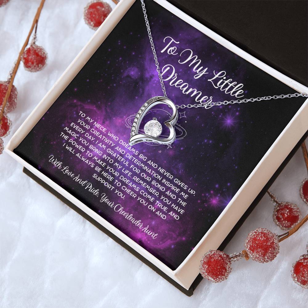 To My Little Dreamer - From Aunt to Niece Forever Love Necklace - SOUVMOUR
