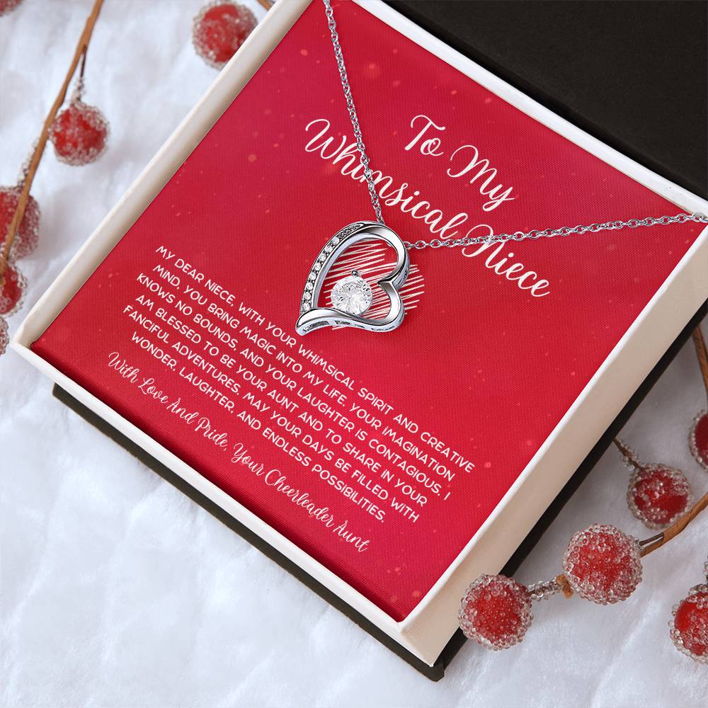 To My Whimsical Niece - From Aunt to Niece Forever Love Necklace - SOUVMOUR