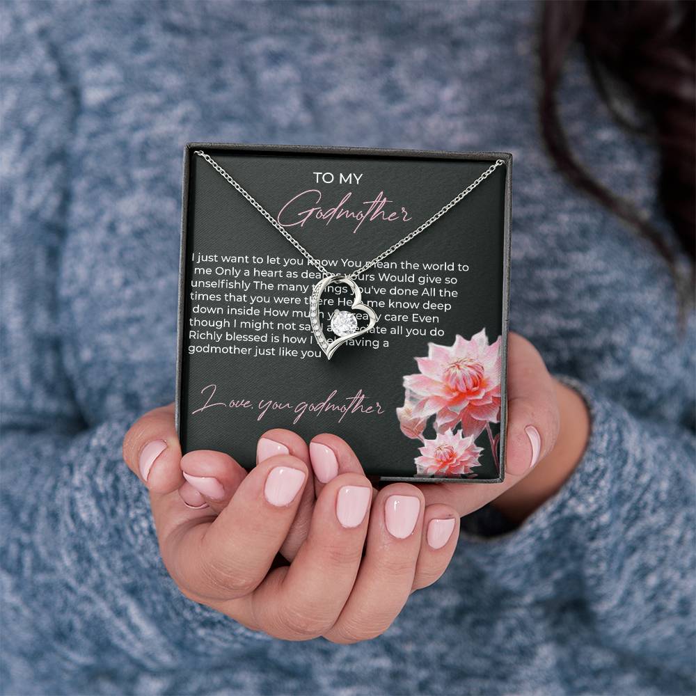 To My Godmother, Forever Love Pendant | Godmother Necklace (Necklace Only)