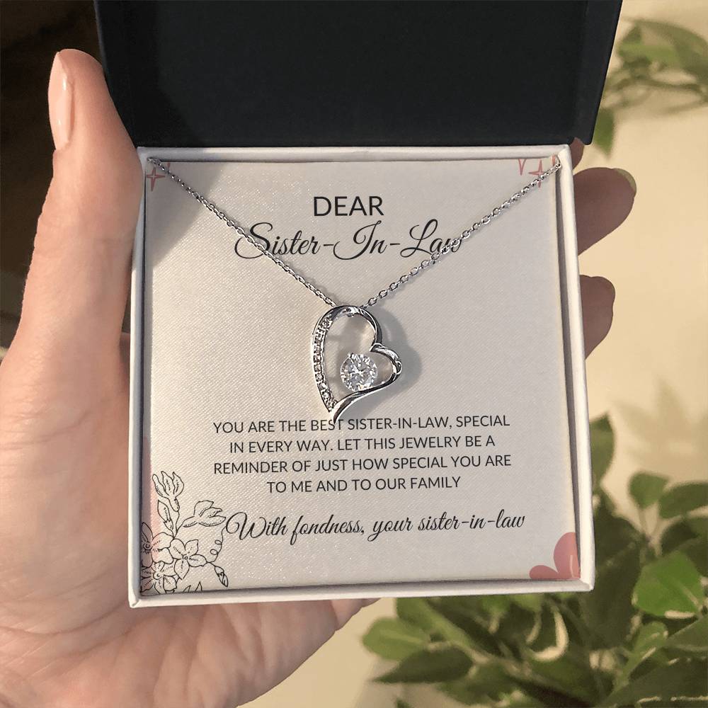To My Dear Sister-in-law | Heartfelt Sister-in-Law Necklace | Sister-in-Law Jewelry Gift