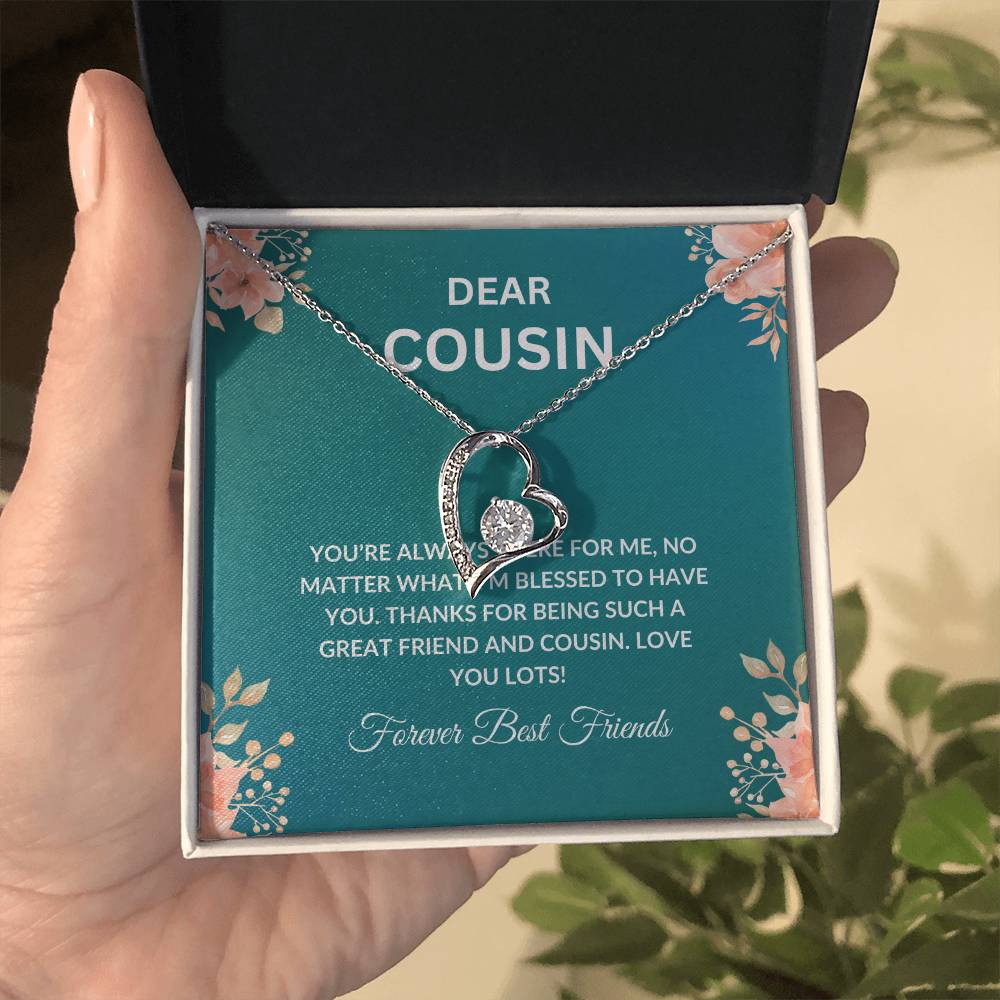 Cousin Necklace | To My Cousin My Forever Best Friend - Forever Love Necklace | Cousin Friendship Necklace