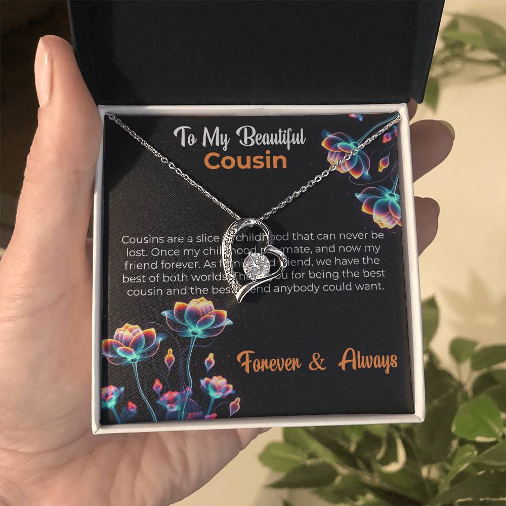 Cousin Necklace | To My Beautiful Cousin - Forever Love Necklace | Cousin Friendship Necklace