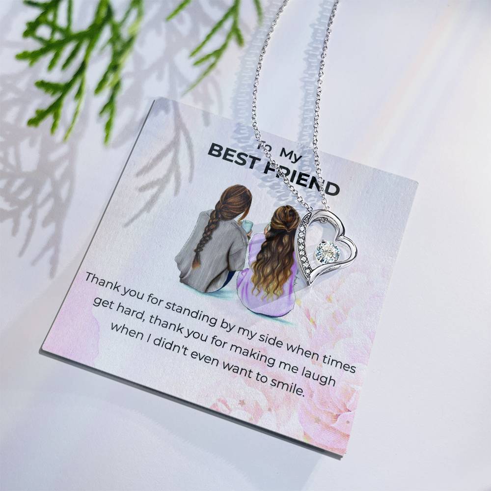 To My Bestie Thank You - Forever Love Necklace | Friendship Gift