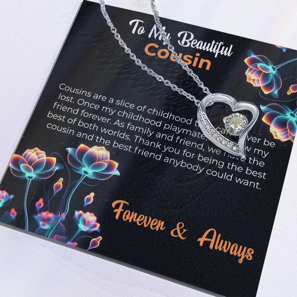 Cousin Necklace | To My Beautiful Cousin - Forever Love Necklace | Cousin Friendship Necklace
