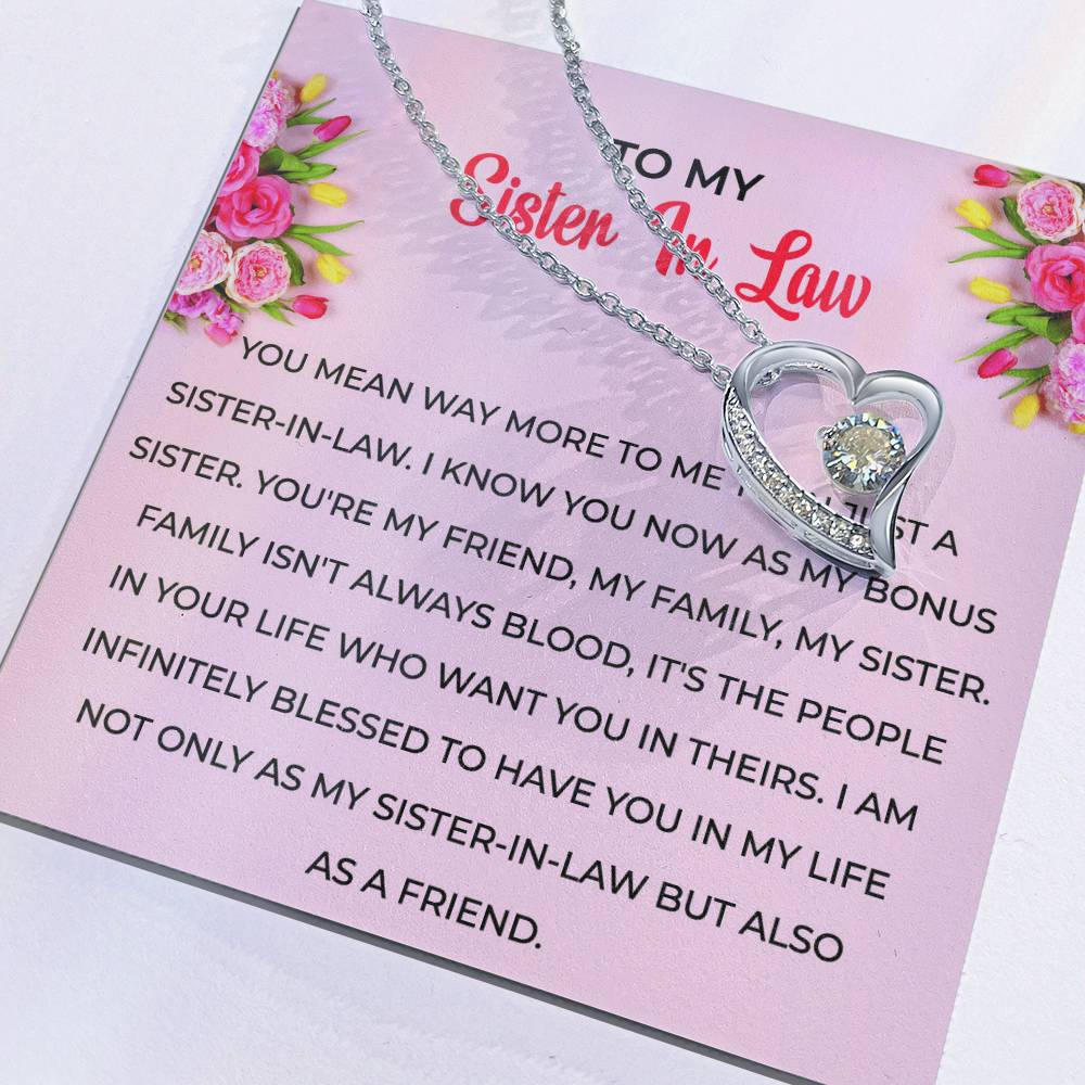 To My Sister-in-law | | Heartfelt Sister-in-Law Necklace | Sister-in-Law Jewelry Gift