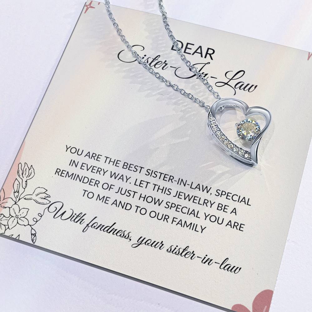 To My Dear Sister-in-law | Heartfelt Sister-in-Law Necklace | Sister-in-Law Jewelry Gift