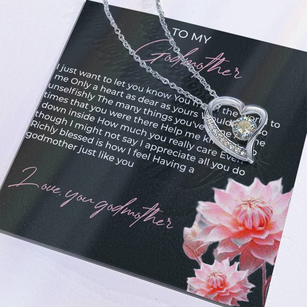 To My Godmother, Forever Love Pendant | Godmother Necklace (Necklace Only)