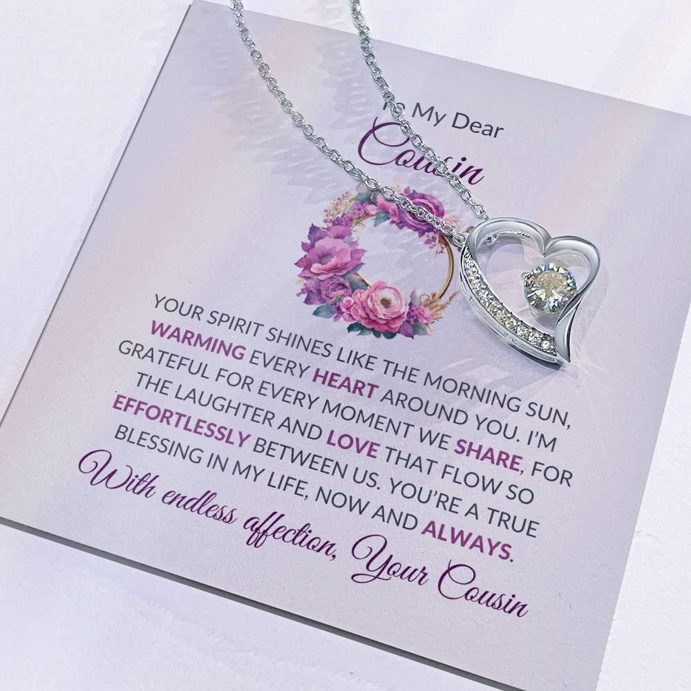 Cousin Necklace | To My Dear Cousin - Forever Love Necklace | Cousin Friendship Necklace
