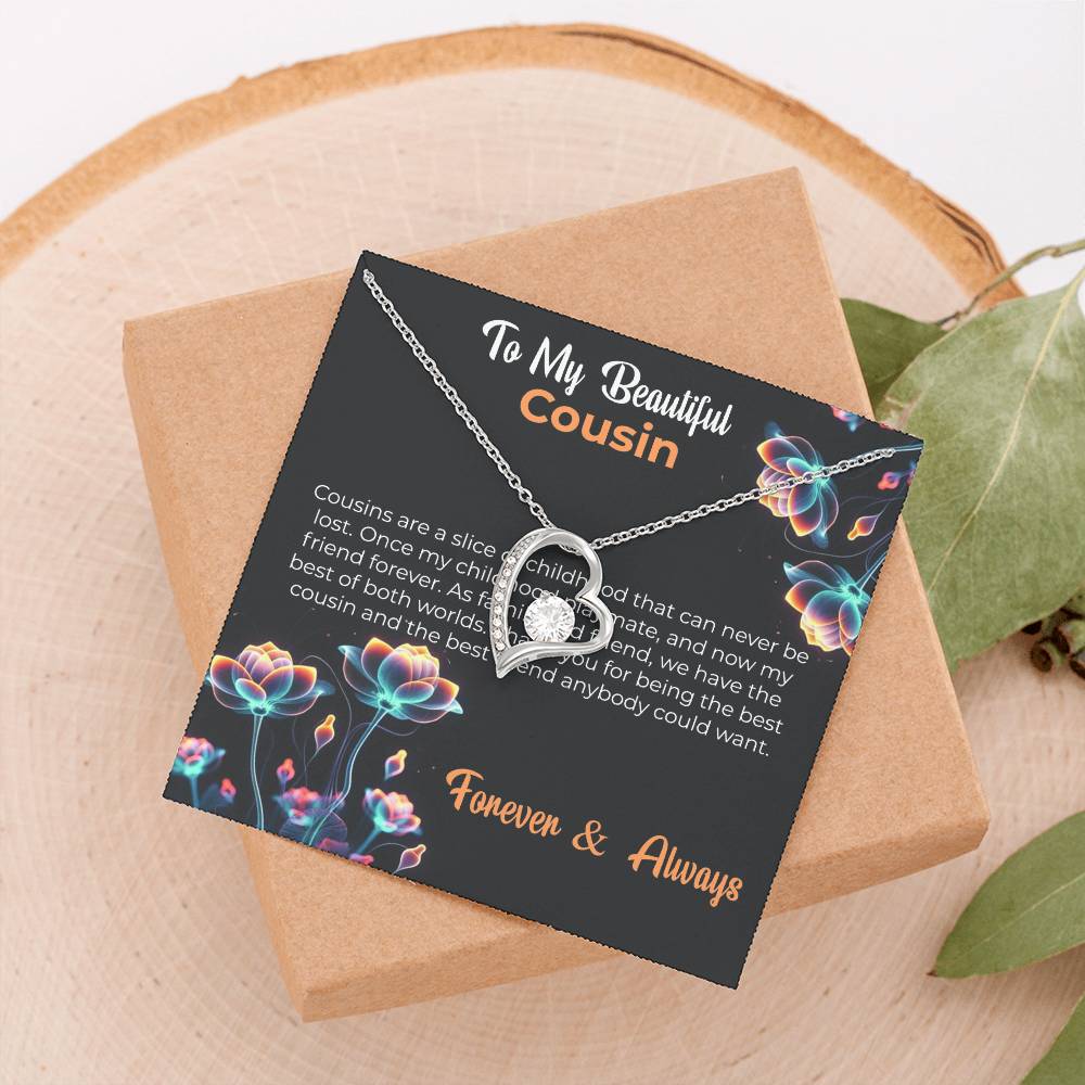 Cousin Necklace | To My Beautiful Cousin - Forever Love Necklace | Cousin Friendship Necklace