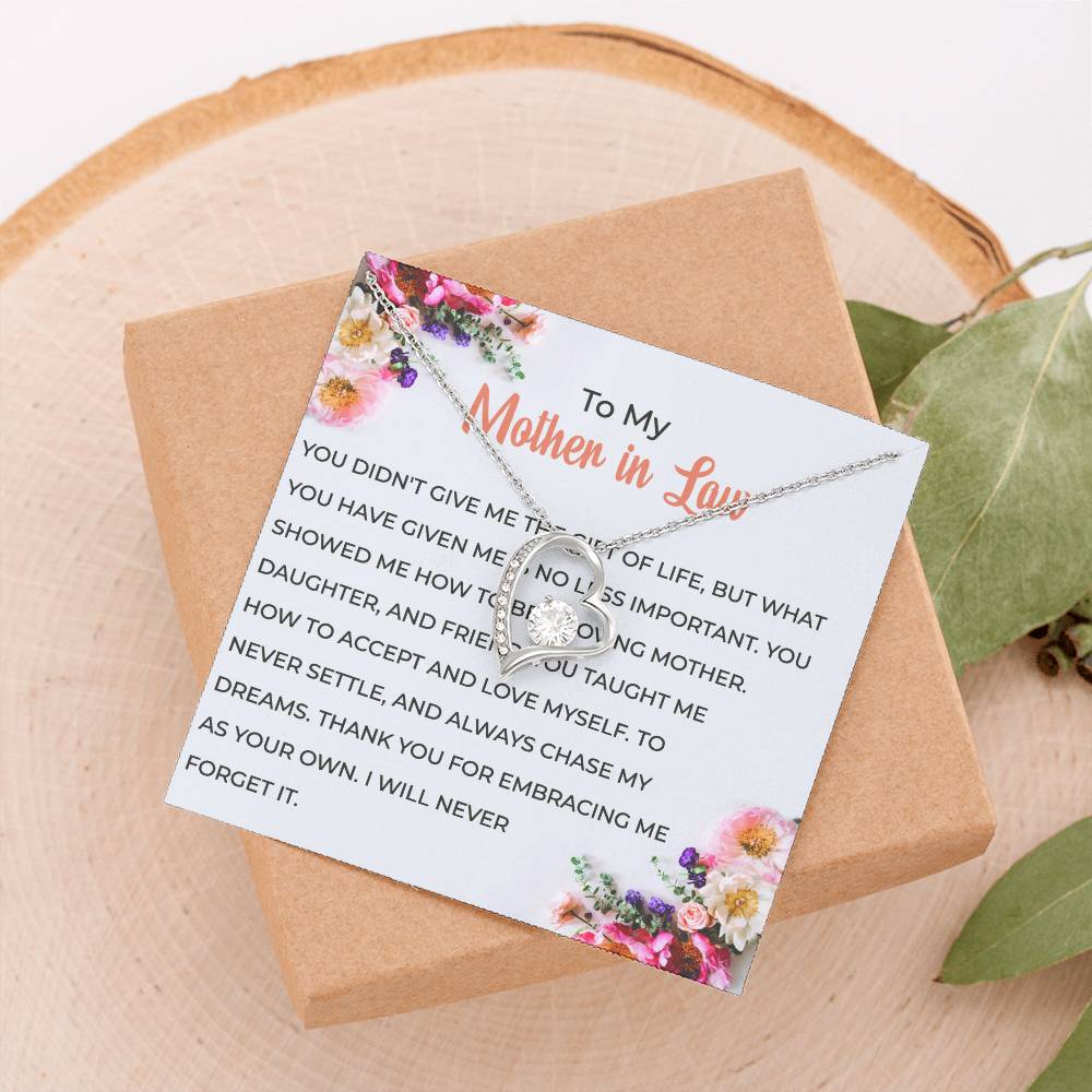 To My Cherished Mother-in-law | Forever Love Necklace | Mother-in-law Gift | Necklace Only