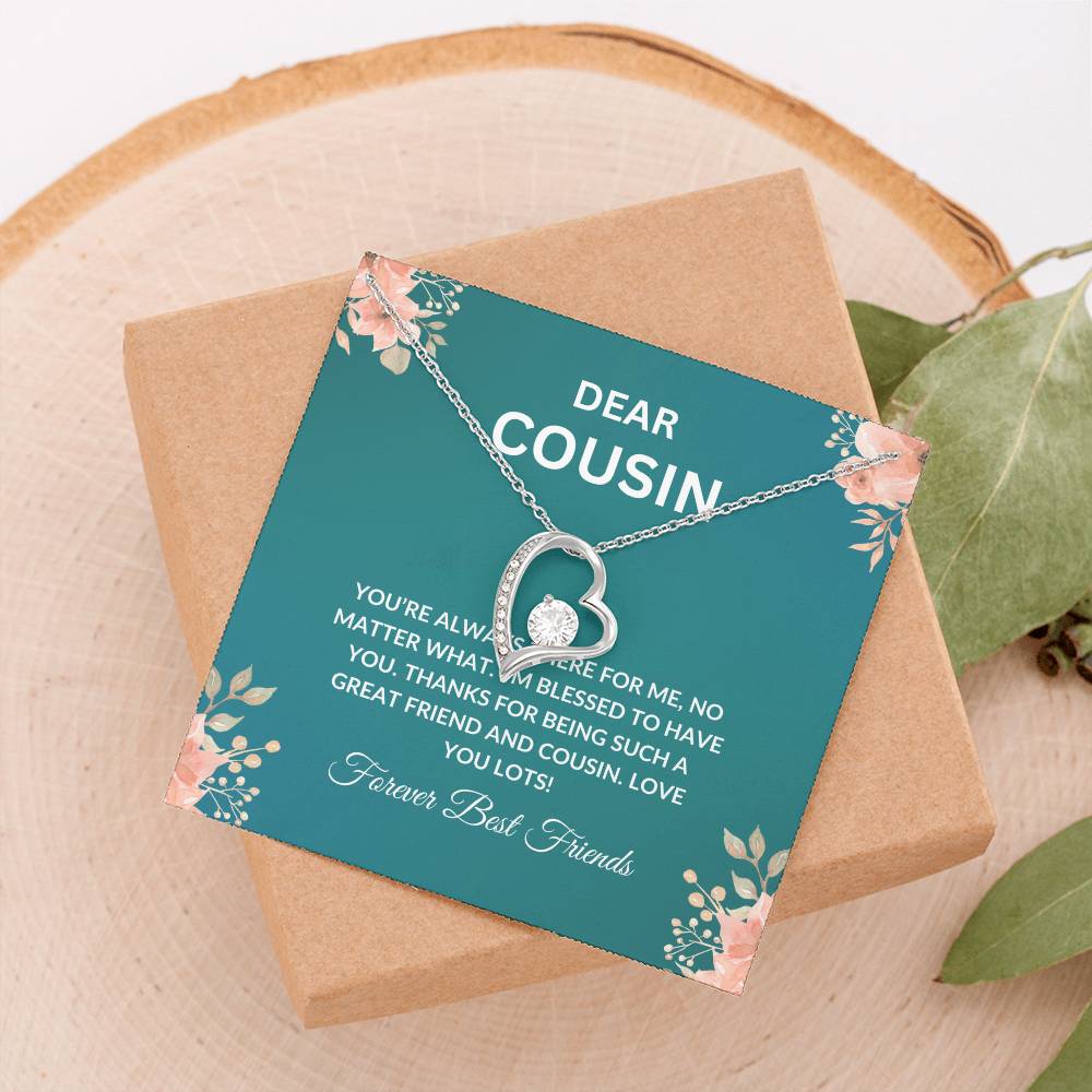 Cousin Necklace | To My Cousin My Forever Best Friend - Forever Love Necklace | Cousin Friendship Necklace