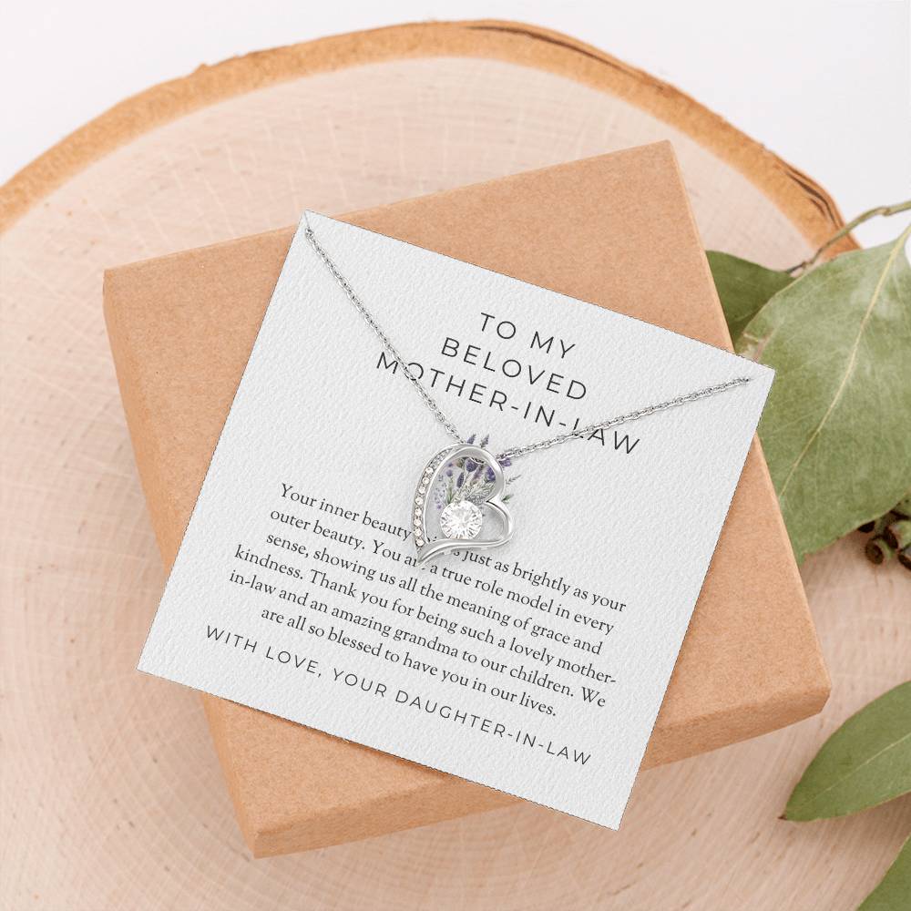 To My Beloved Mother-in-law Forever Love Necklace | Mother-in-law Gift | Necklace Only