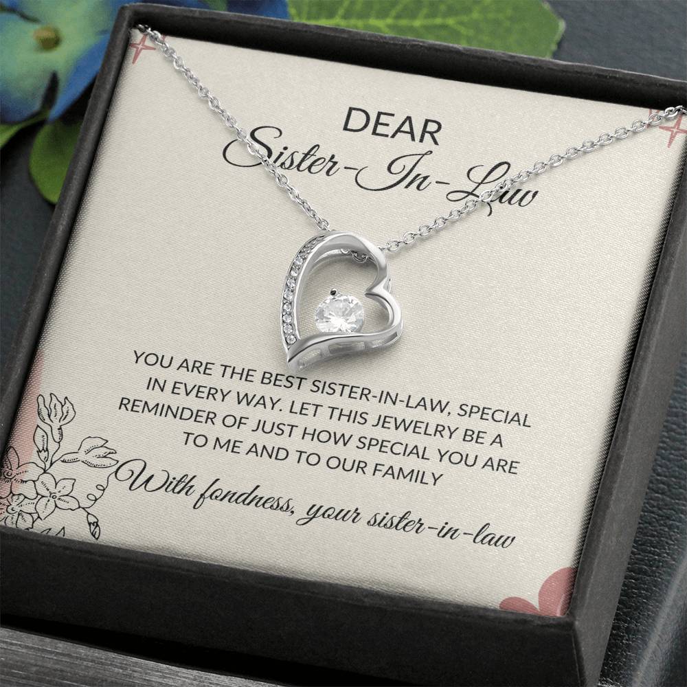 To My Dear Sister-in-law | Heartfelt Sister-in-Law Necklace | Sister-in-Law Jewelry Gift