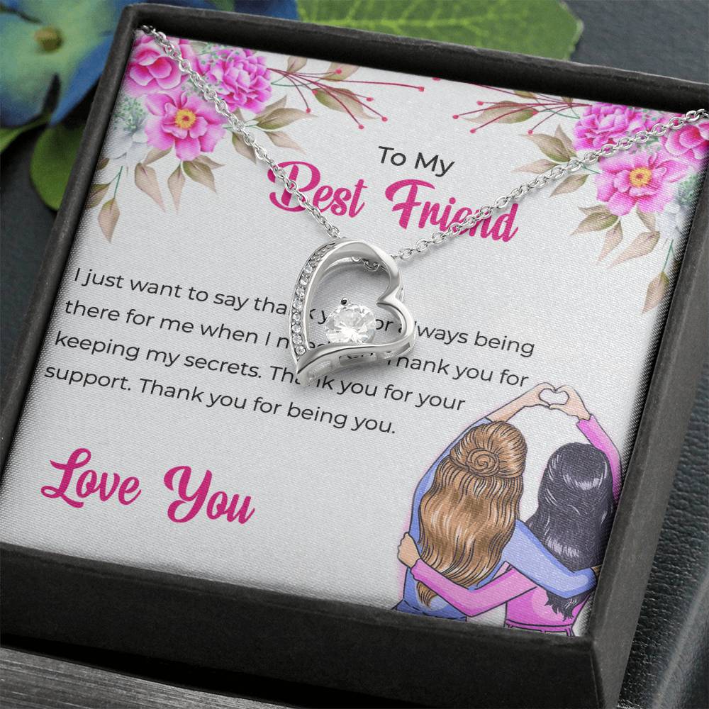 Best Friend Necklace Gift | To My Lifetime Best Friend - Forever Love Necklace | Gift for Best Friend