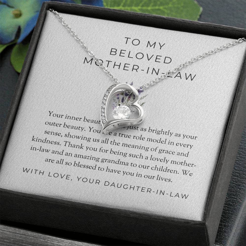 To My Beloved Mother-in-law Forever Love Necklace | Mother-in-law Gift | Necklace Only