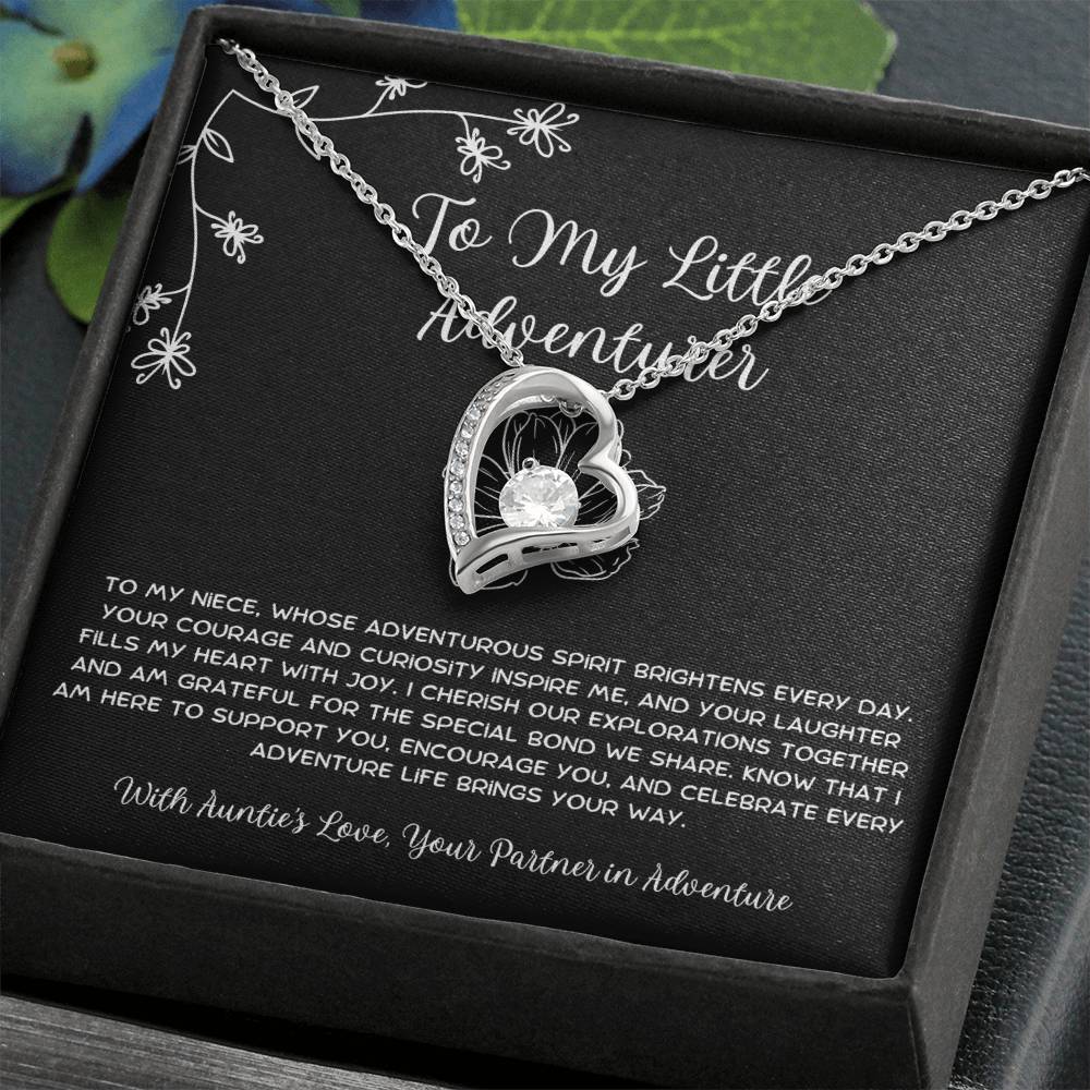 To My Little Adventurer - From Aunt to Niece Forever Love Necklace - SOUVMOUR