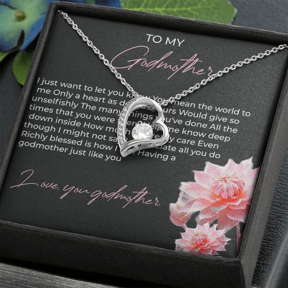 To My Godmother, Forever Love Pendant | Godmother Necklace (Necklace Only)