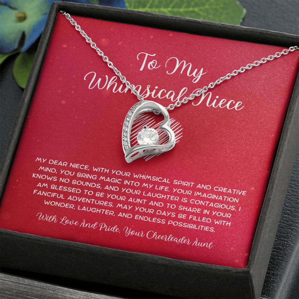 To My Whimsical Niece - From Aunt to Niece Forever Love Necklace - SOUVMOUR