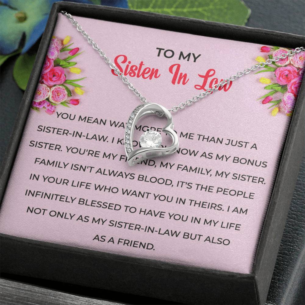 To My Sister-in-law | | Heartfelt Sister-in-Law Necklace | Sister-in-Law Jewelry Gift