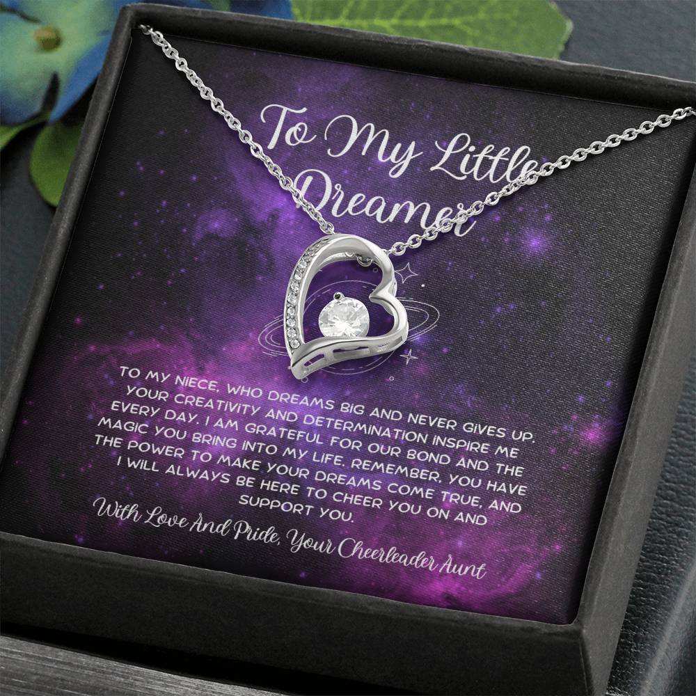 To My Little Dreamer - From Aunt to Niece Forever Love Necklace - SOUVMOUR