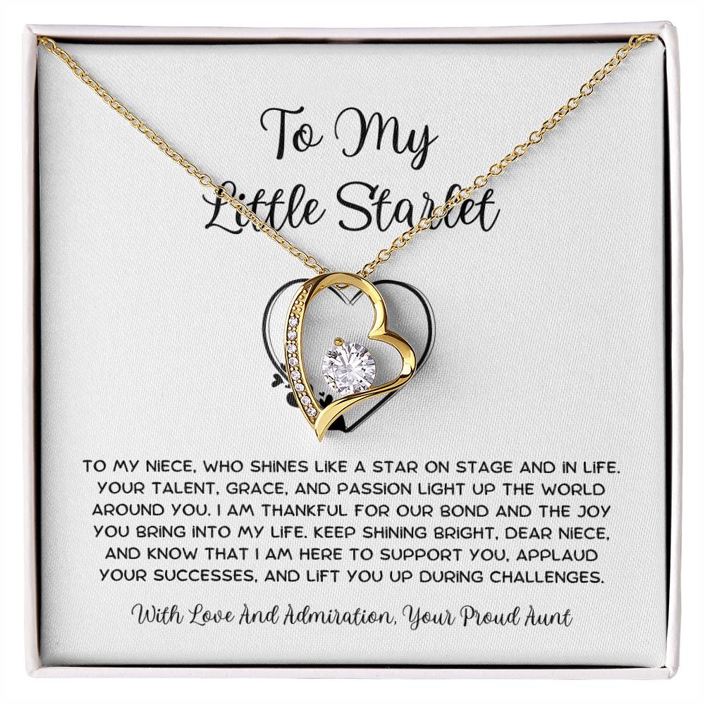 To My Little Starlet - From Aunt to Niece Forever Love Necklace - SOUVMOUR